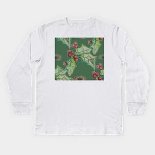 Holly and Berries Kids Long Sleeve T-Shirt